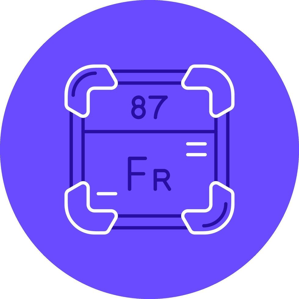 francium duo afstemmen kleur cirkel icoon vector