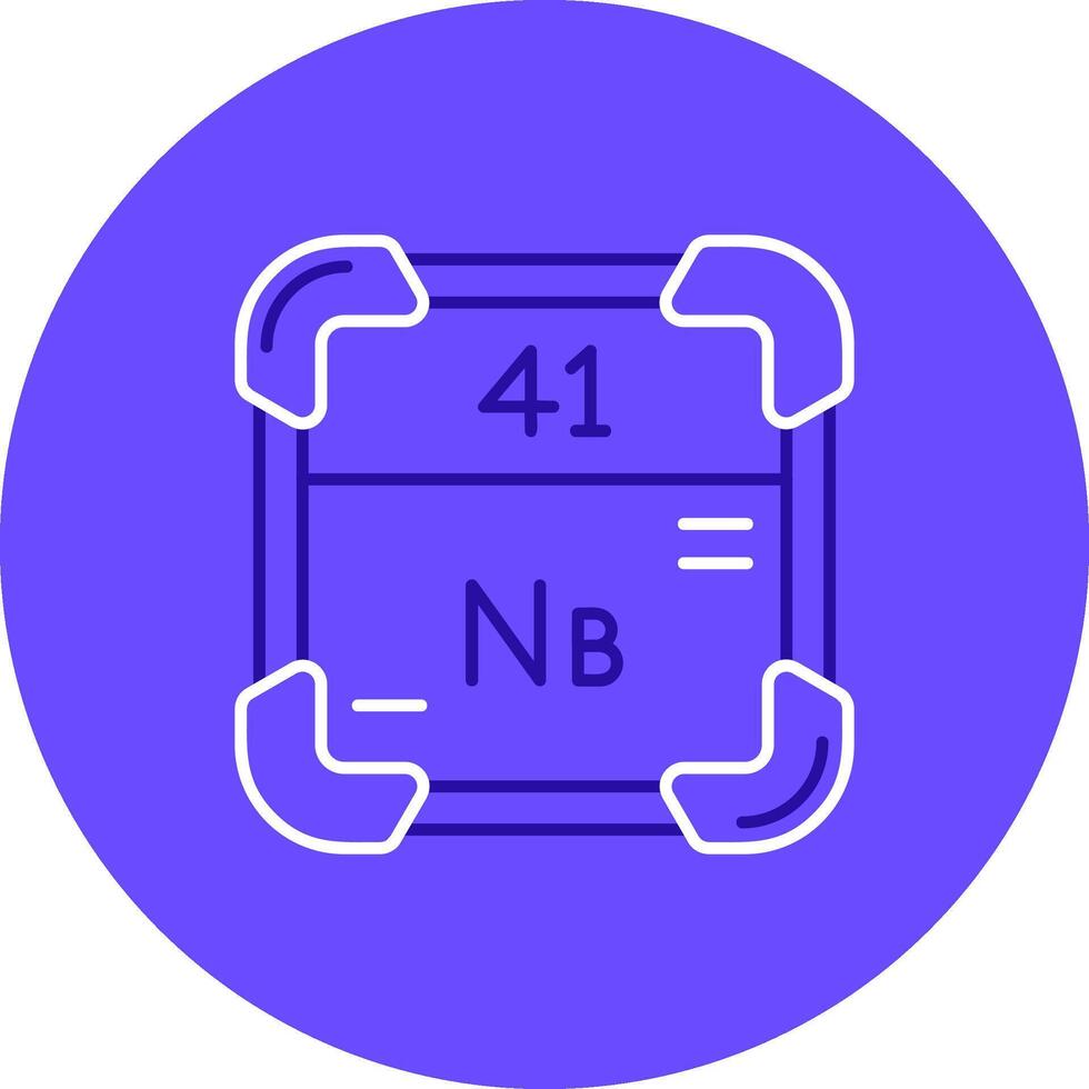 niobium duo afstemmen kleur cirkel icoon vector