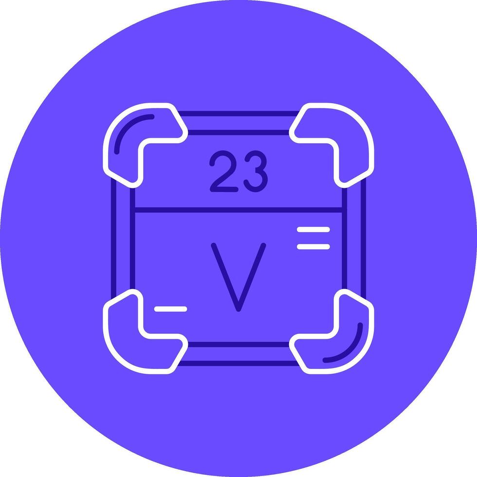 vanadium duo afstemmen kleur cirkel icoon vector