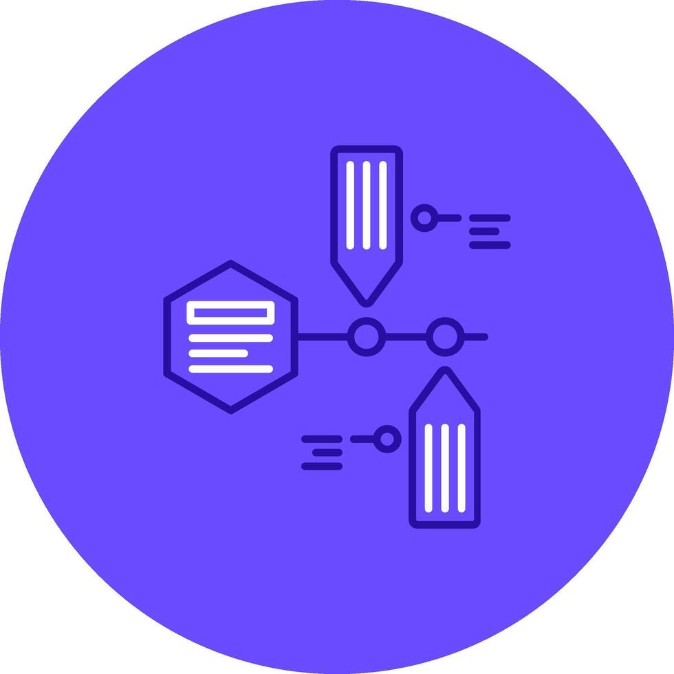 tijdlijn duo afstemmen kleur cirkel icoon vector