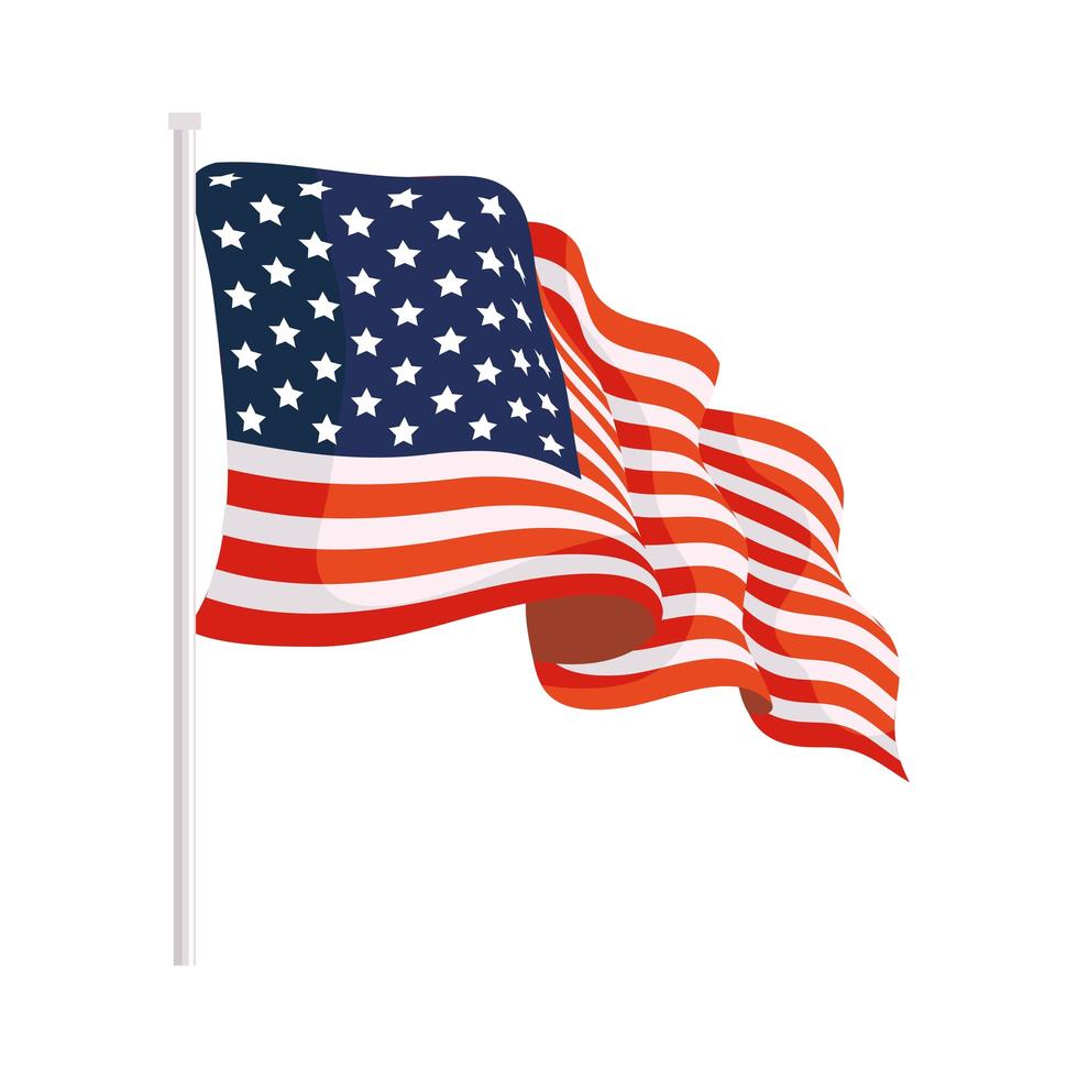 usa vlag zwaaien vector