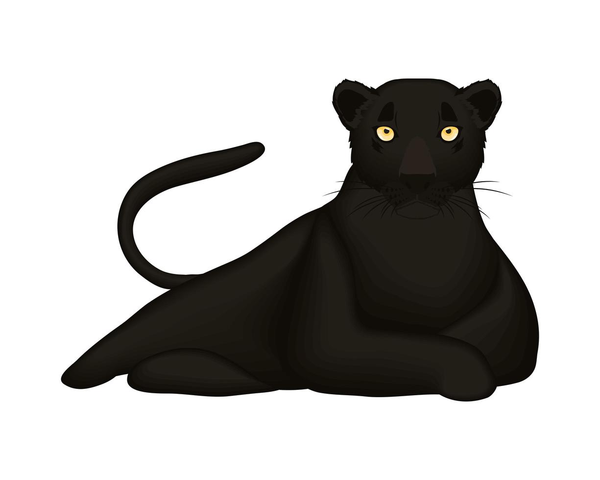 schattige panter cartoon vector