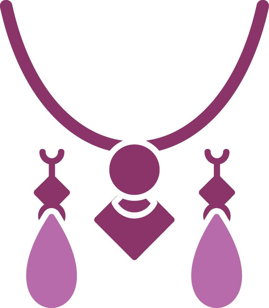 sieraden glyph twee kleur icoon vector