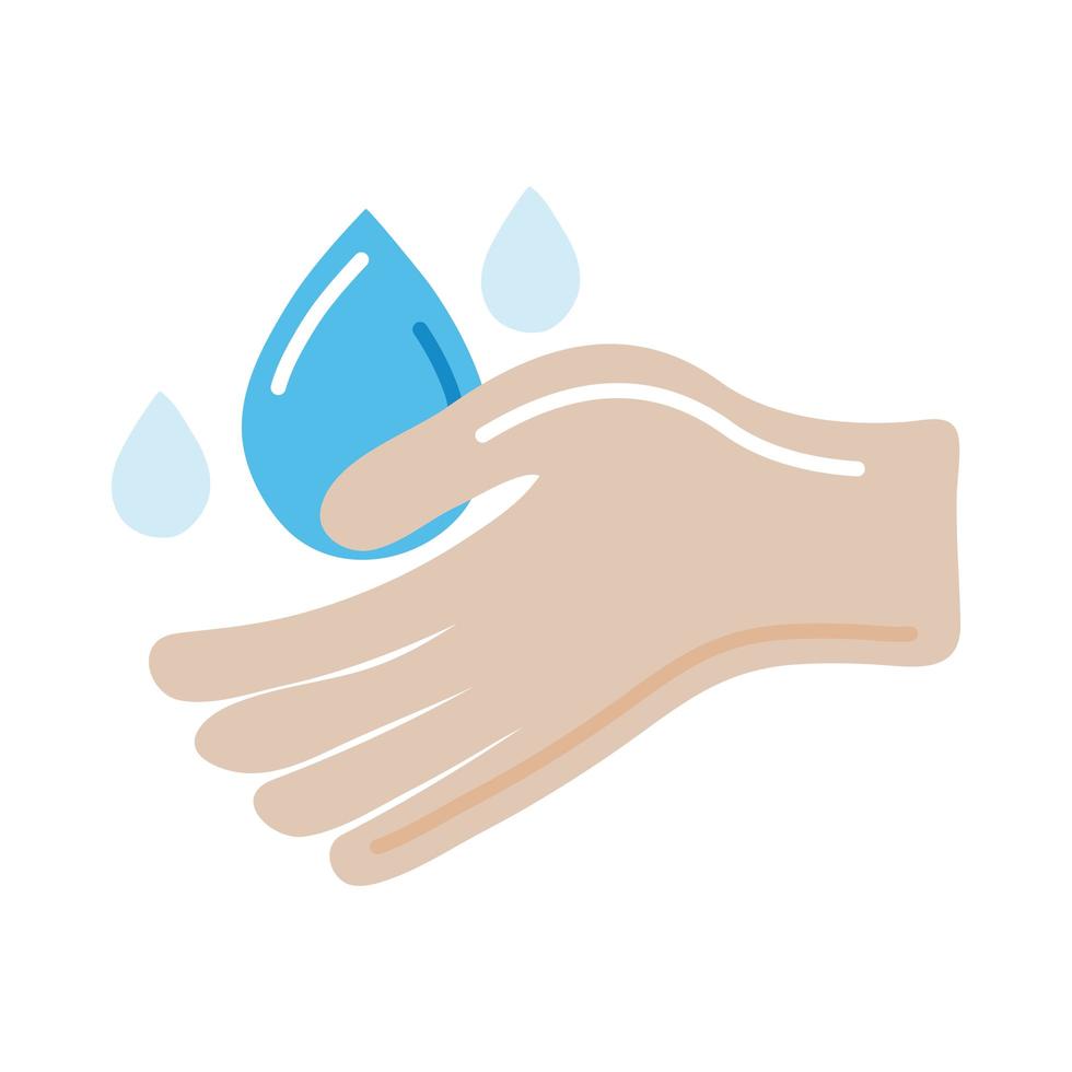 hand tillen waterdruppels vector