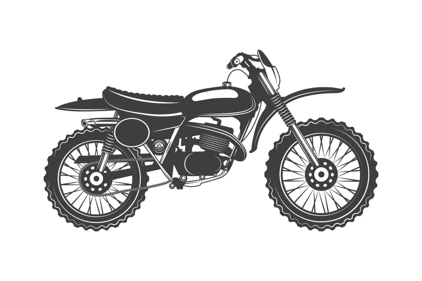 geïsoleerde motorfiets pictogram vector