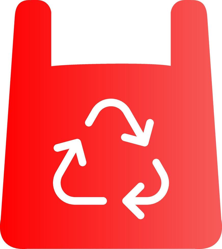 gerecycled plastic zak creatief icoon ontwerp vector