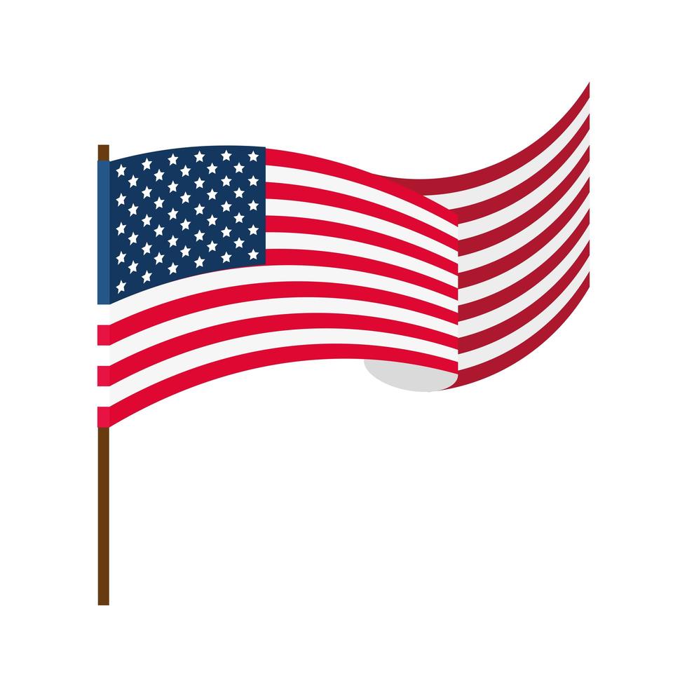 usa vlag zwaaien vector