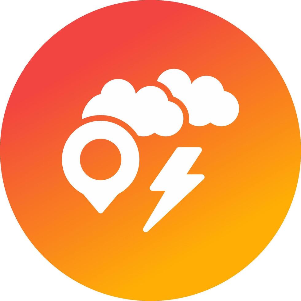 storm plaats creatief icoon ontwerp vector