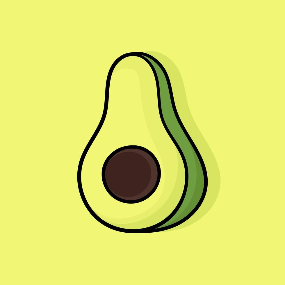 handgetekende illustratie van avocado vector