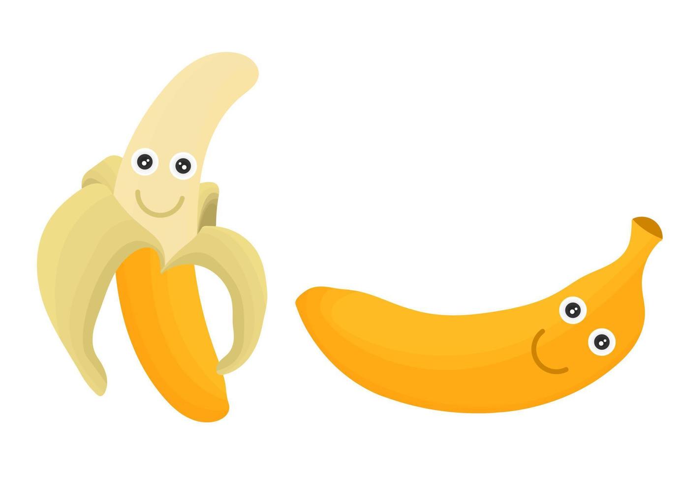 schattige lachende bananenillustratie in mooie felgele kleur vector
