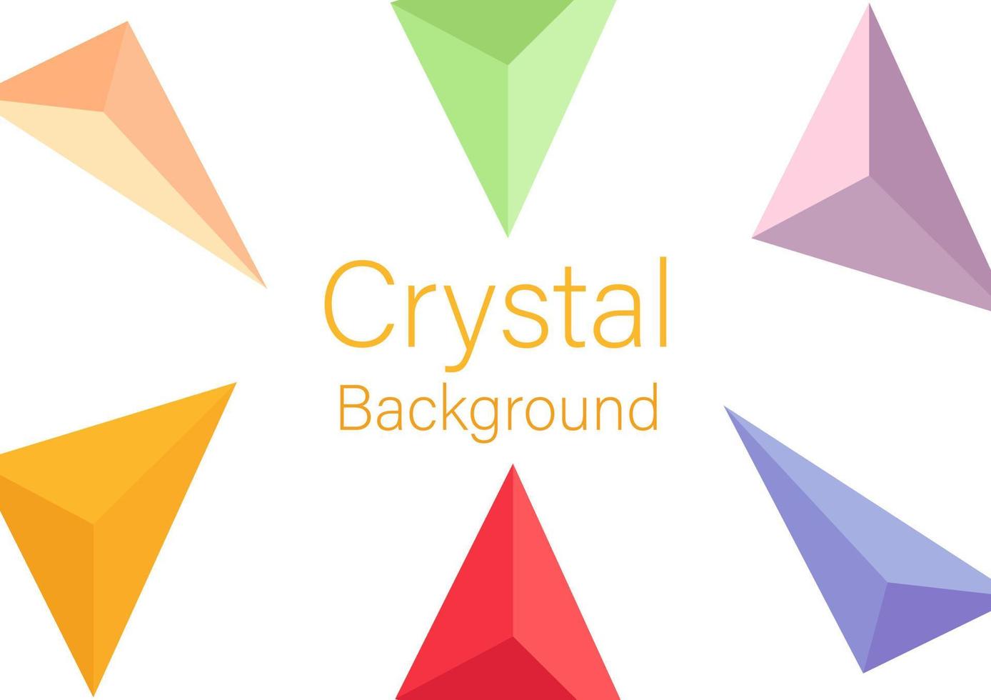 kleurrijke kristallen achtergrond op witte achtergrond vector