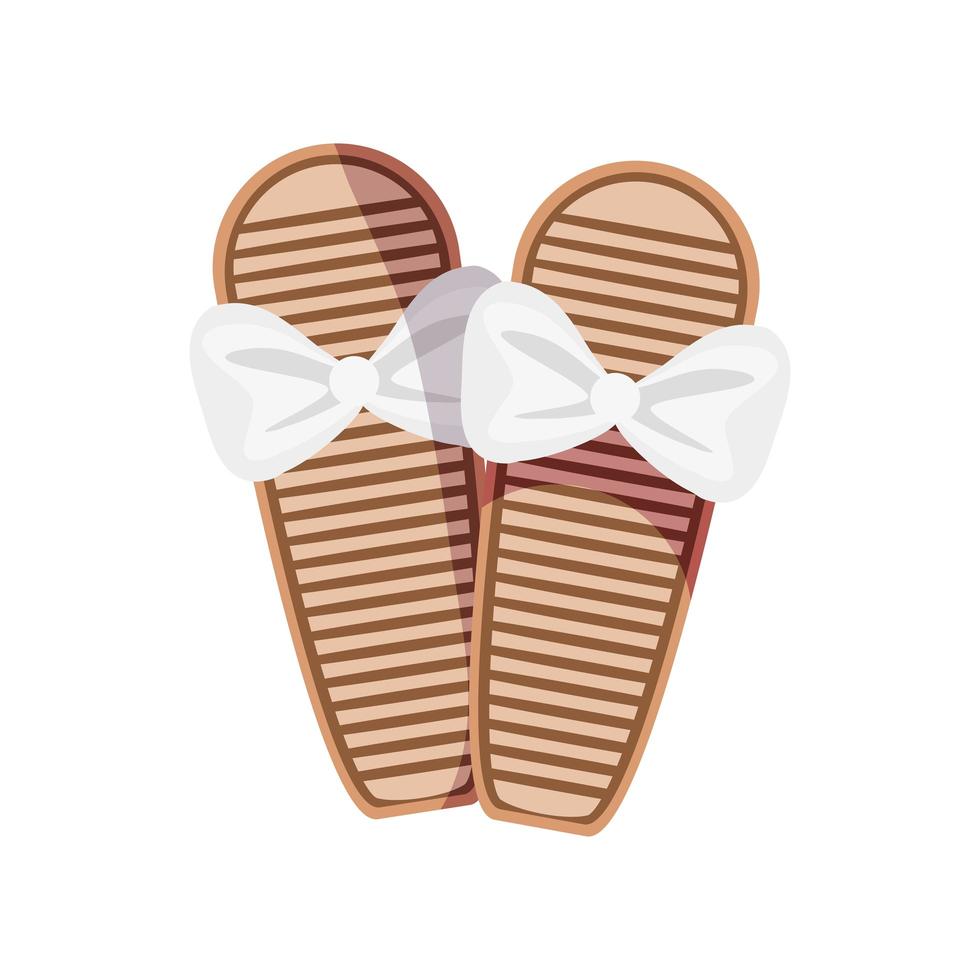 vrouwelijke teenslippers vector