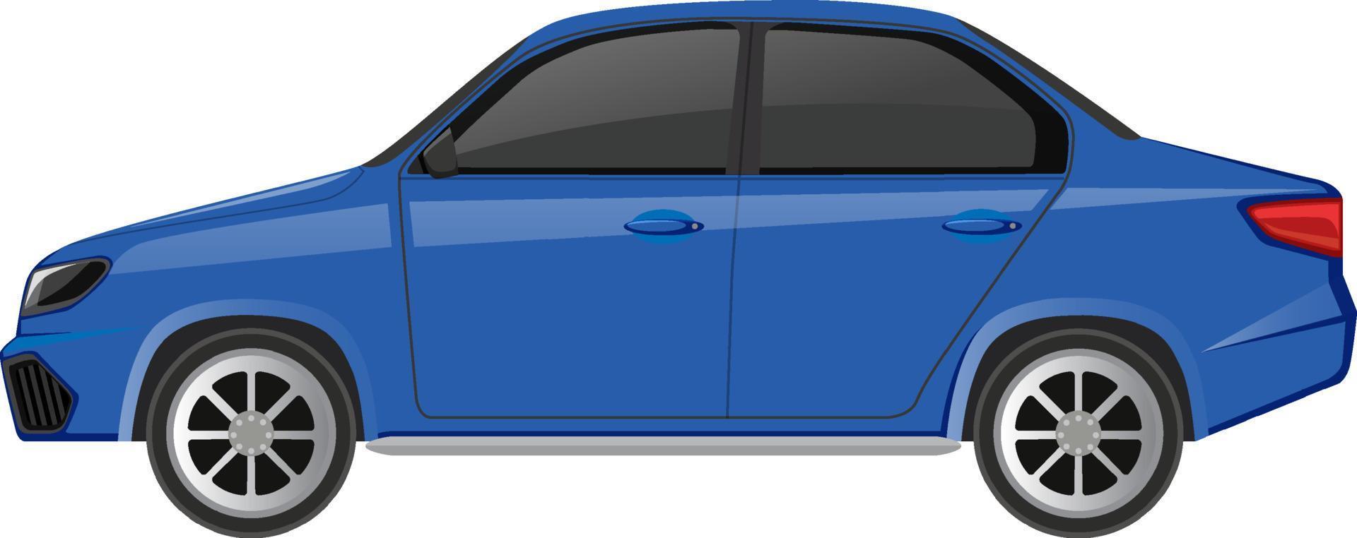 blauwe sedan auto geïsoleerd op witte achtergrond vector