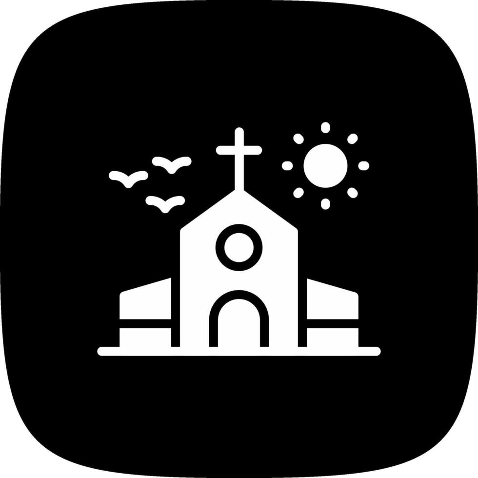 kerk creatief icoon ontwerp vector