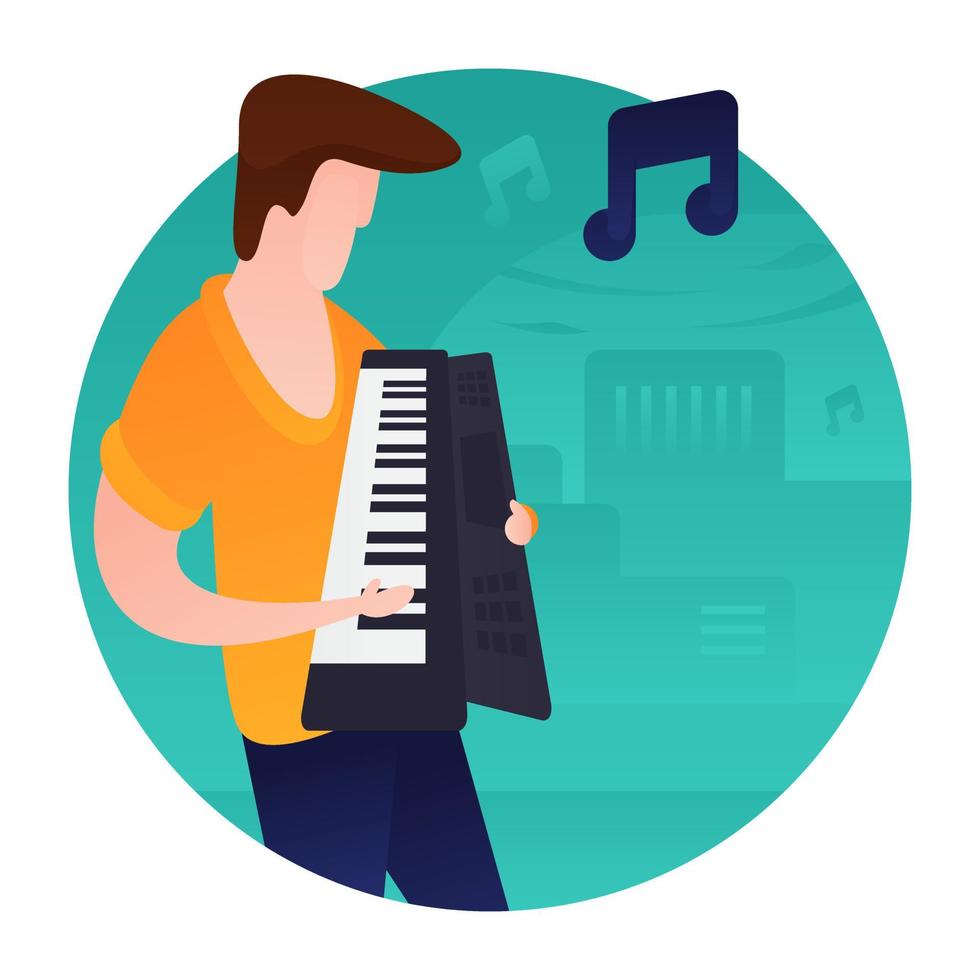 trendy pianistconcepten vector