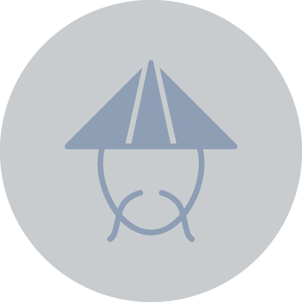 bamboe hoed creatief icoon ontwerp vector