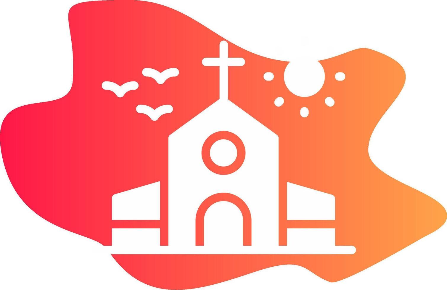 kerk creatief icoon ontwerp vector