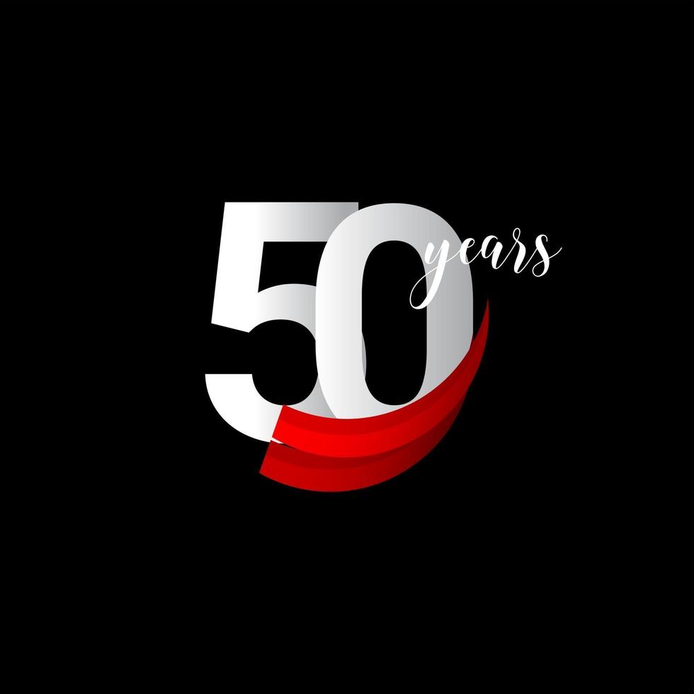 50 jaar verjaardag viering nummer vector sjabloon ontwerp illustratie