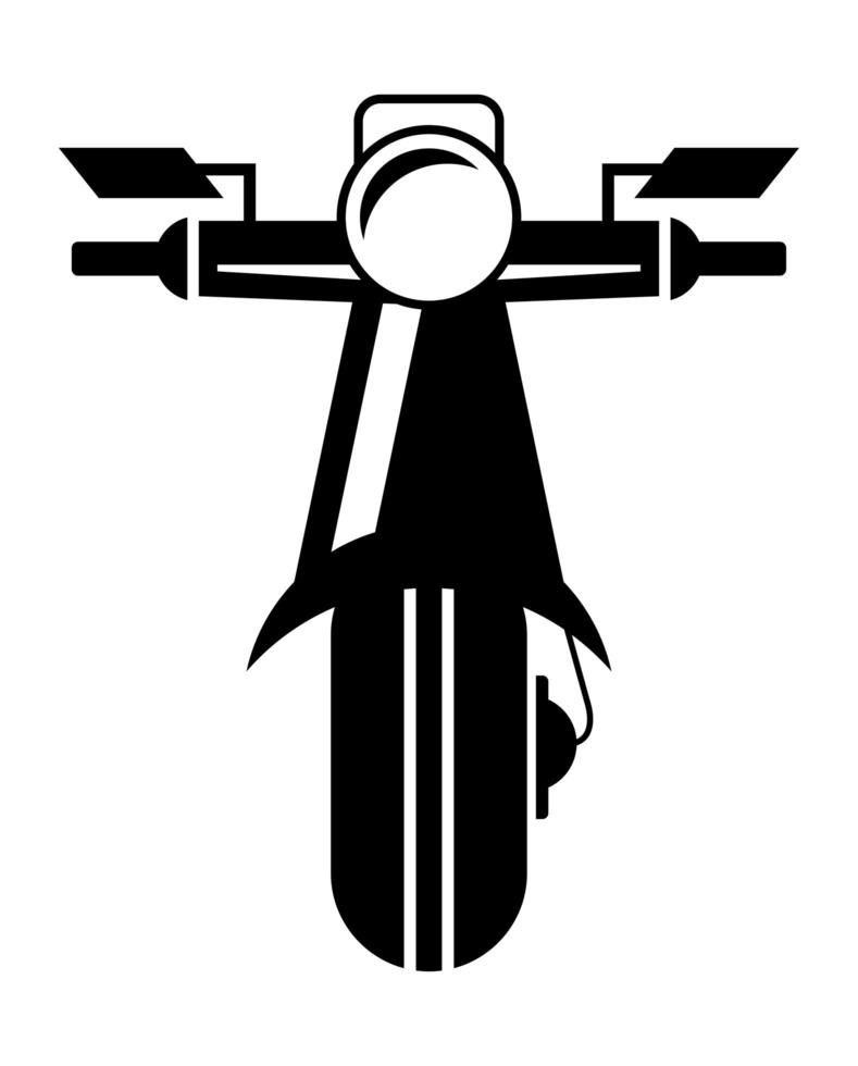 motorfiets voorkant silhouet vector