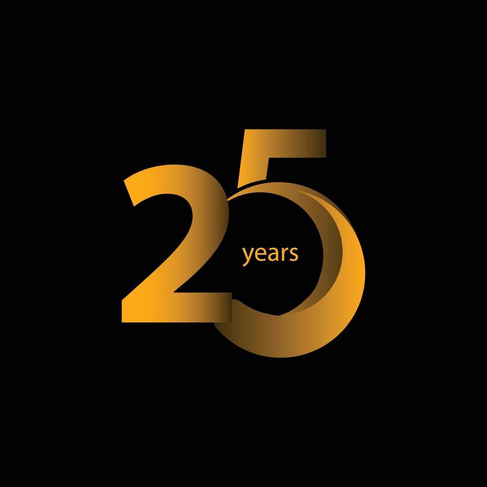 25 jaar verjaardag viering vector sjabloon ontwerp illustratie