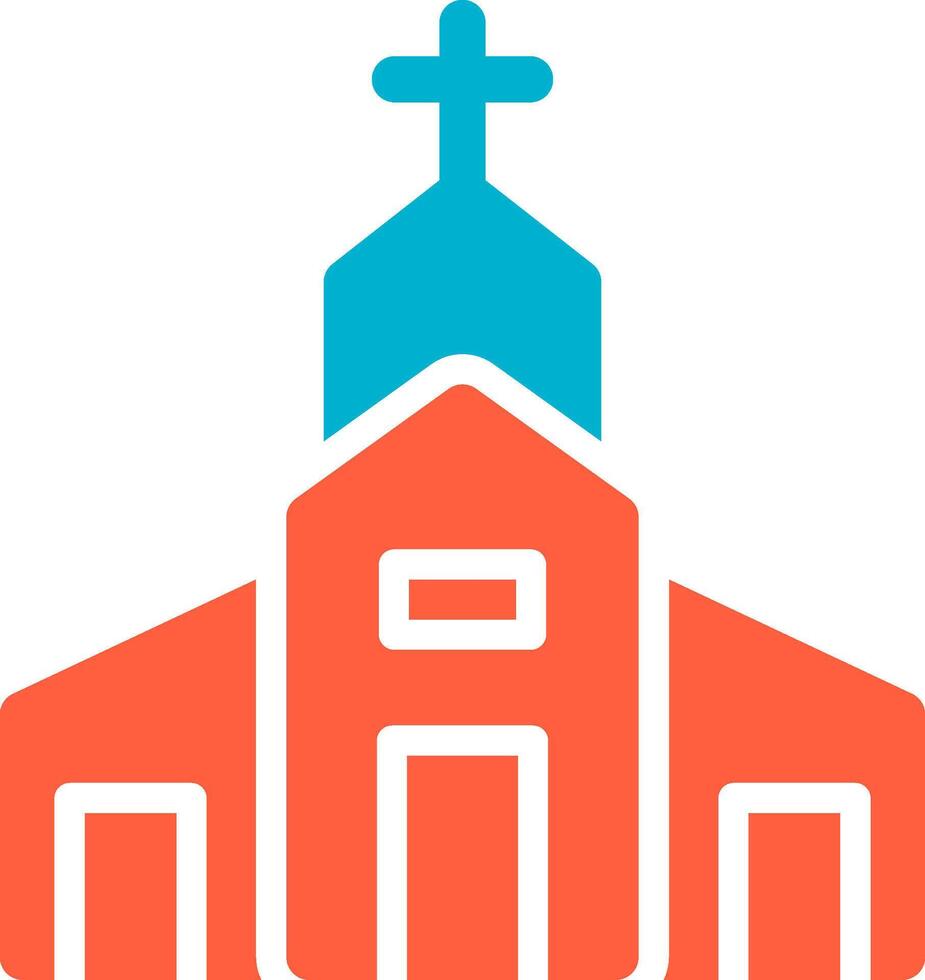 kerk creatief icoon ontwerp vector