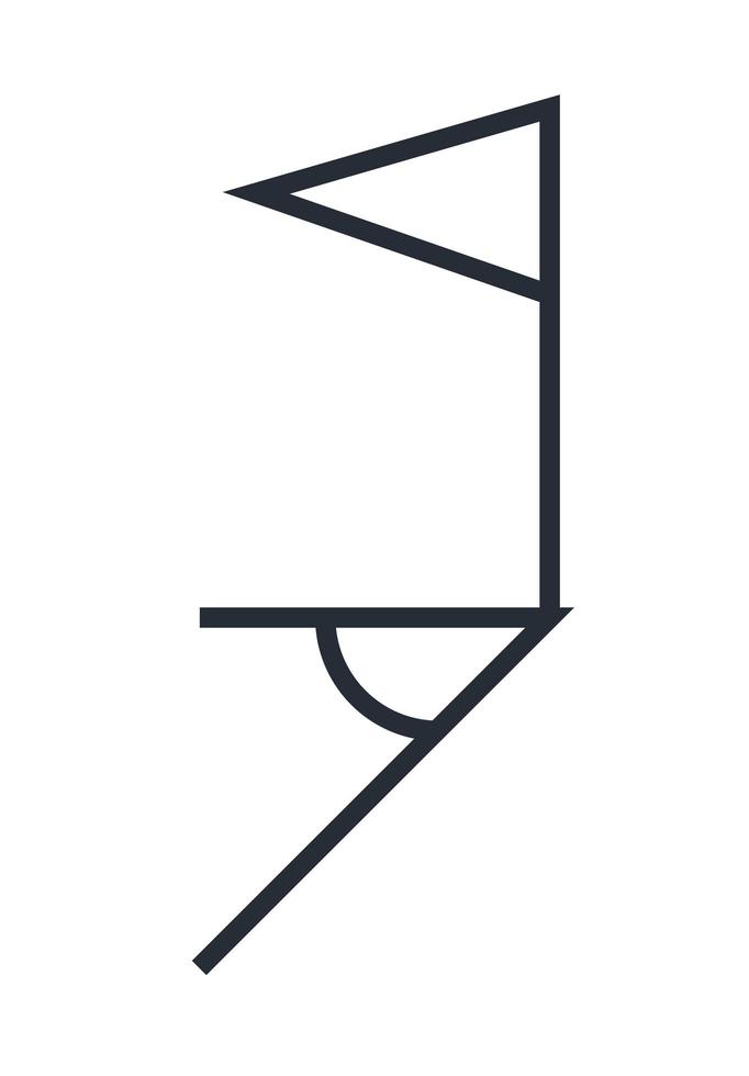pictogram voetbal hoeklijn vector