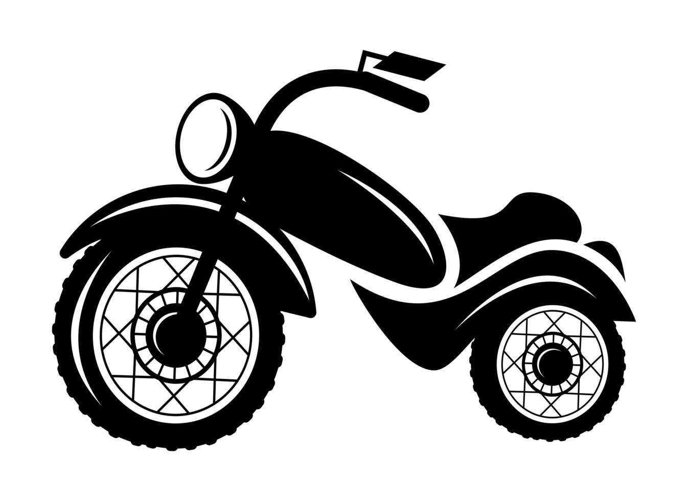 zij motorfiets silhouet vector