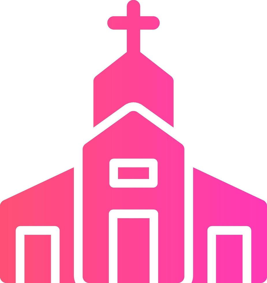 kerk creatief icoon ontwerp vector