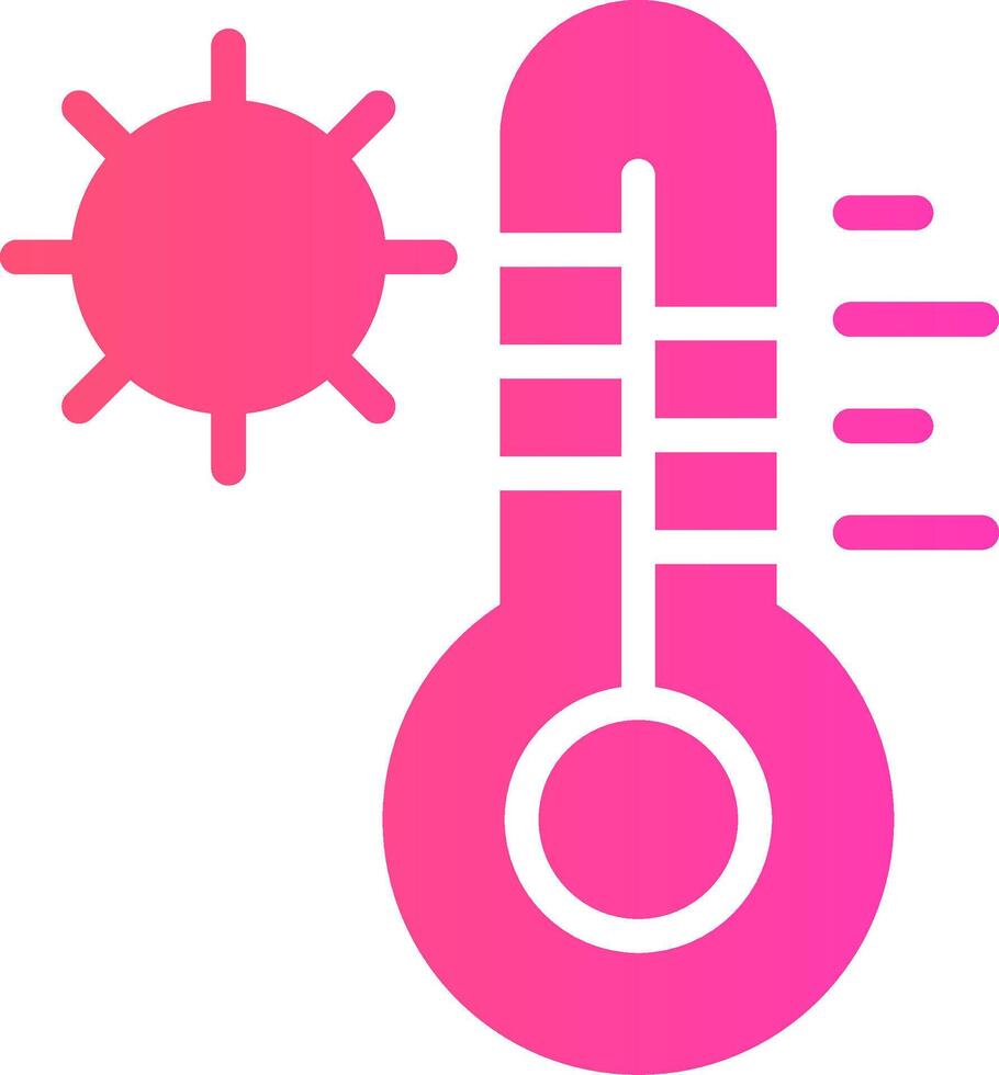 heet temperatuur creatief icoon ontwerp vector