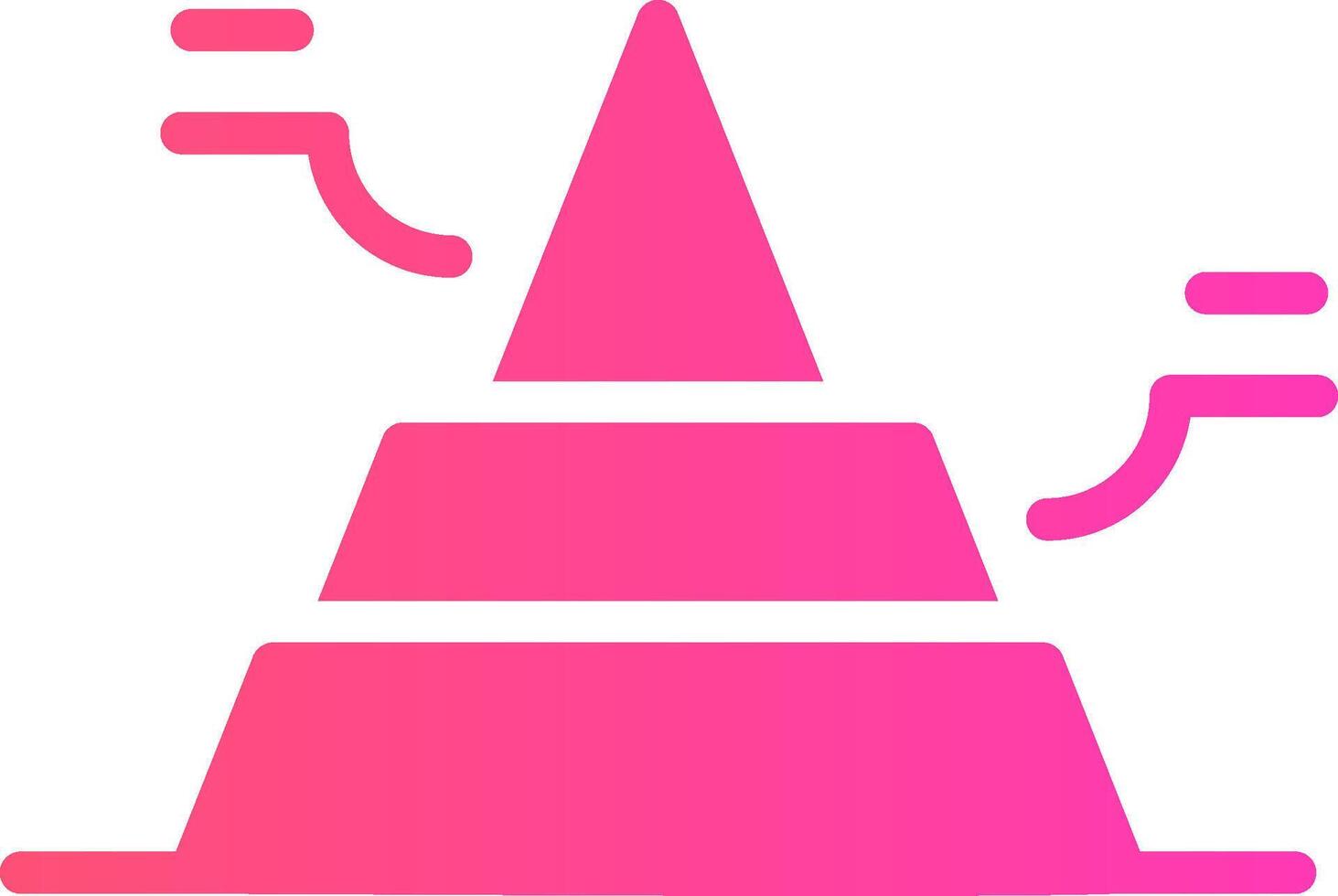 eenvoudig piramide creatief icoon ontwerp vector
