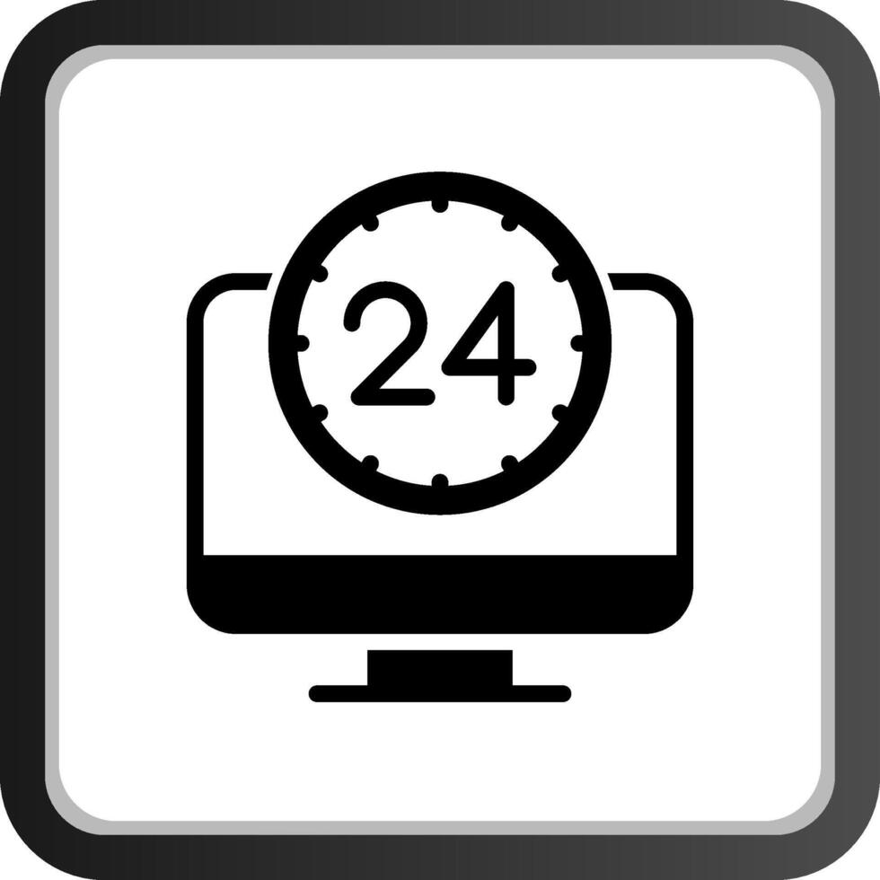 24 7 toezicht houden creatief icoon ontwerp vector