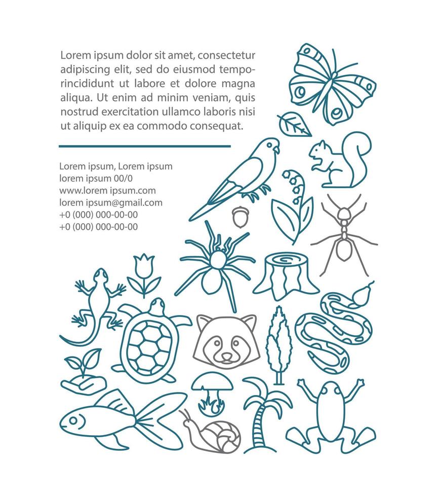 biodiversiteit artikel pagina vector sjabloon