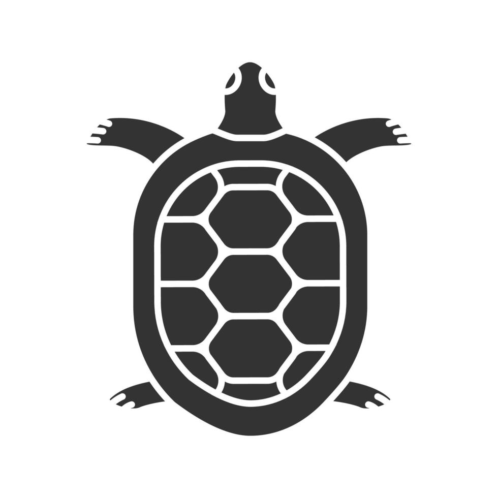 schildpad glyph icoon vector