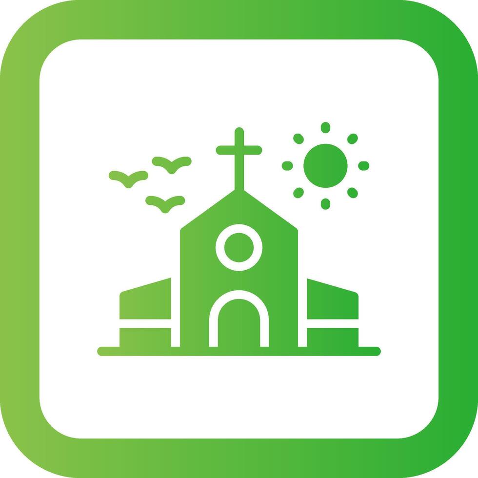 kerk creatief icoon ontwerp vector