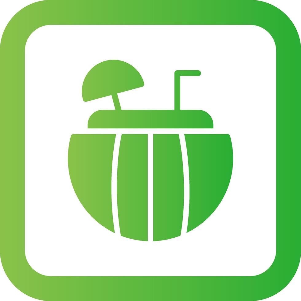 watermeloen cocktail creatief icoon ontwerp vector