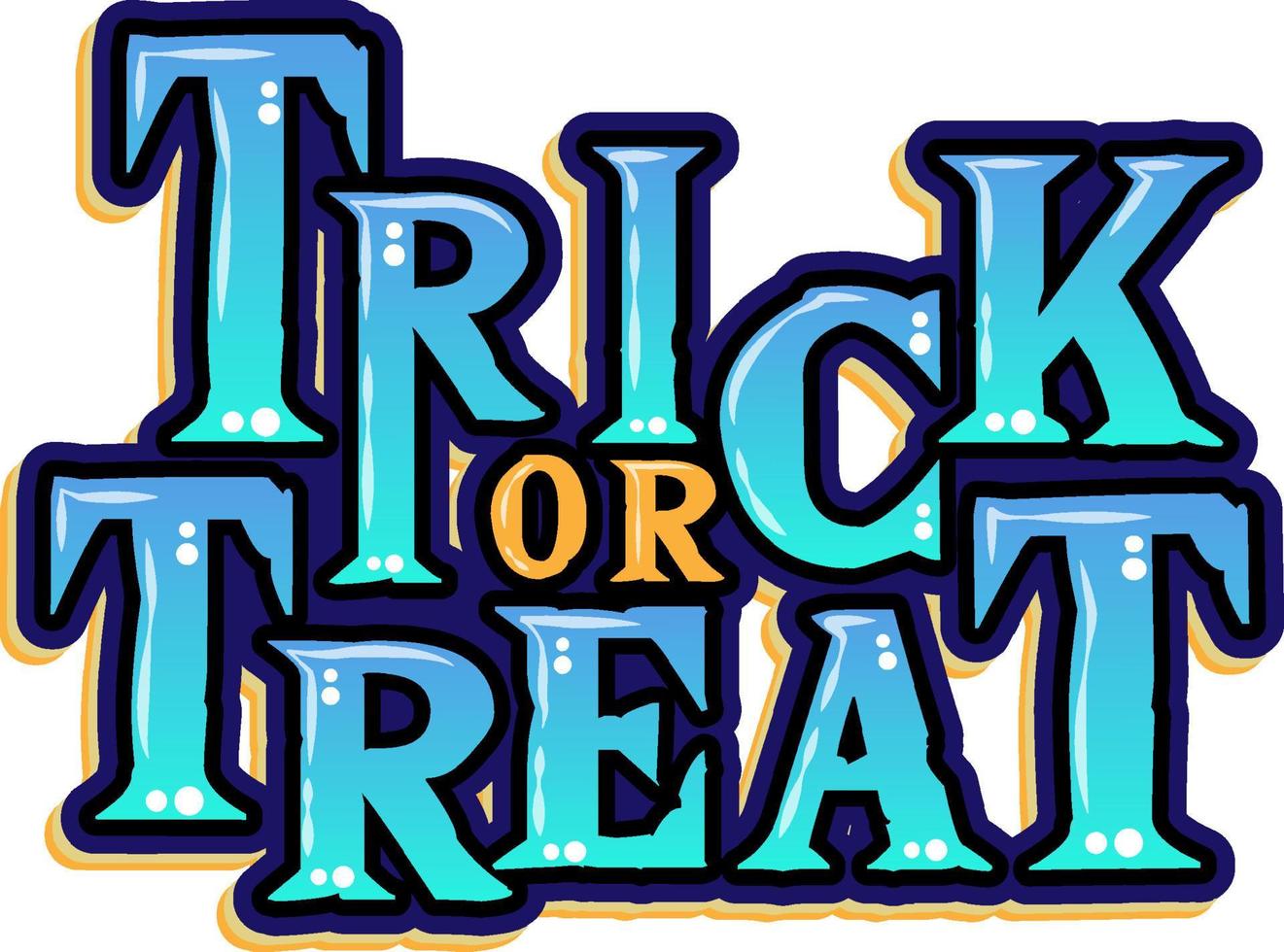 trick or treat woord logo vector