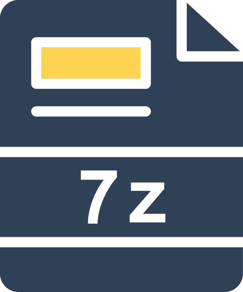 7z creatief icoon ontwerp vector