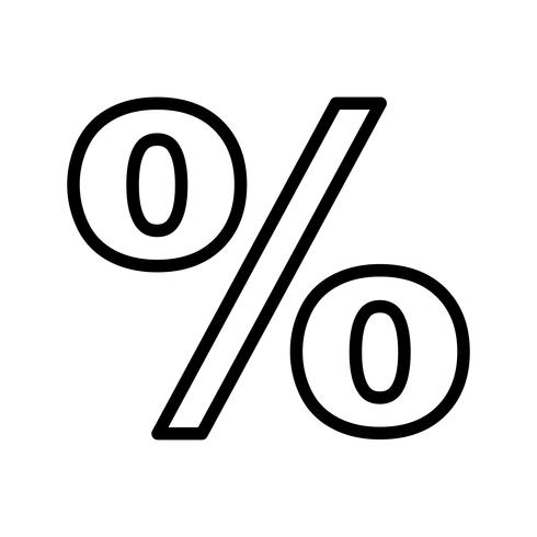 percentage vector pictogram
