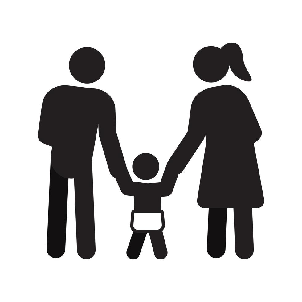 familie silhouet icoon vector