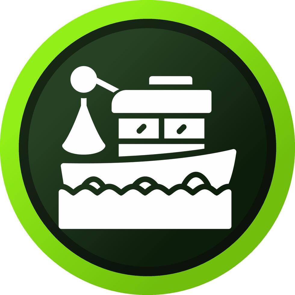 visvangst boot creatief icoon ontwerp vector