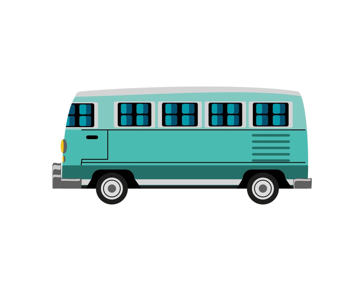 retro busje vervoer vector