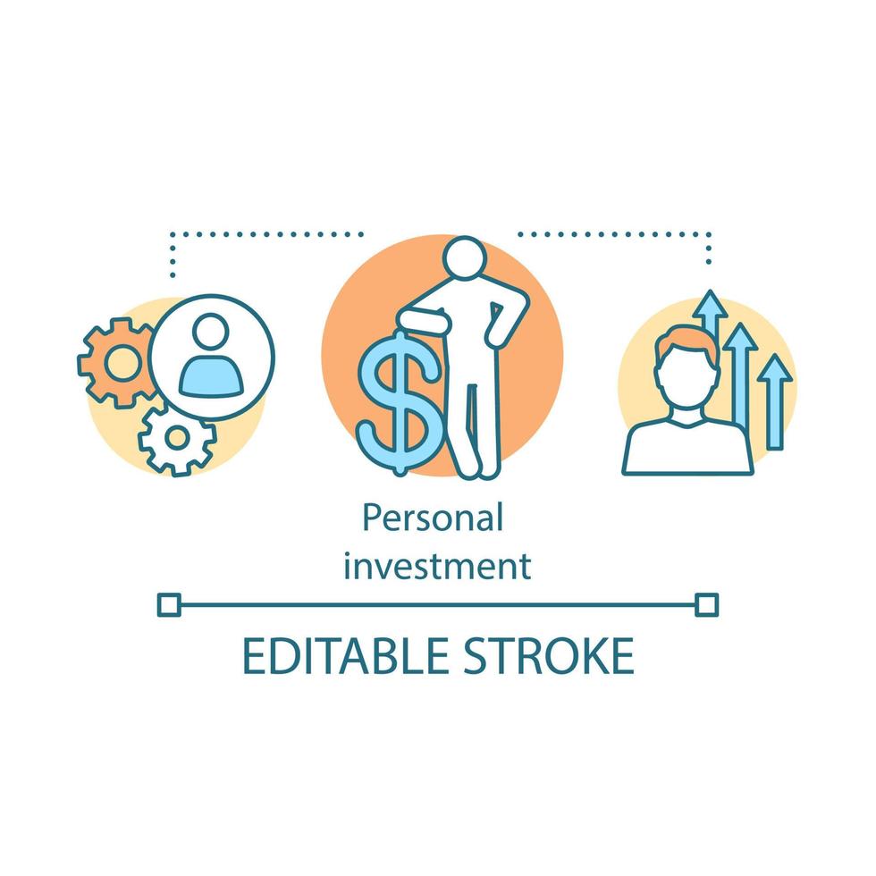 persoonlijk investeringsconcept icoon vector