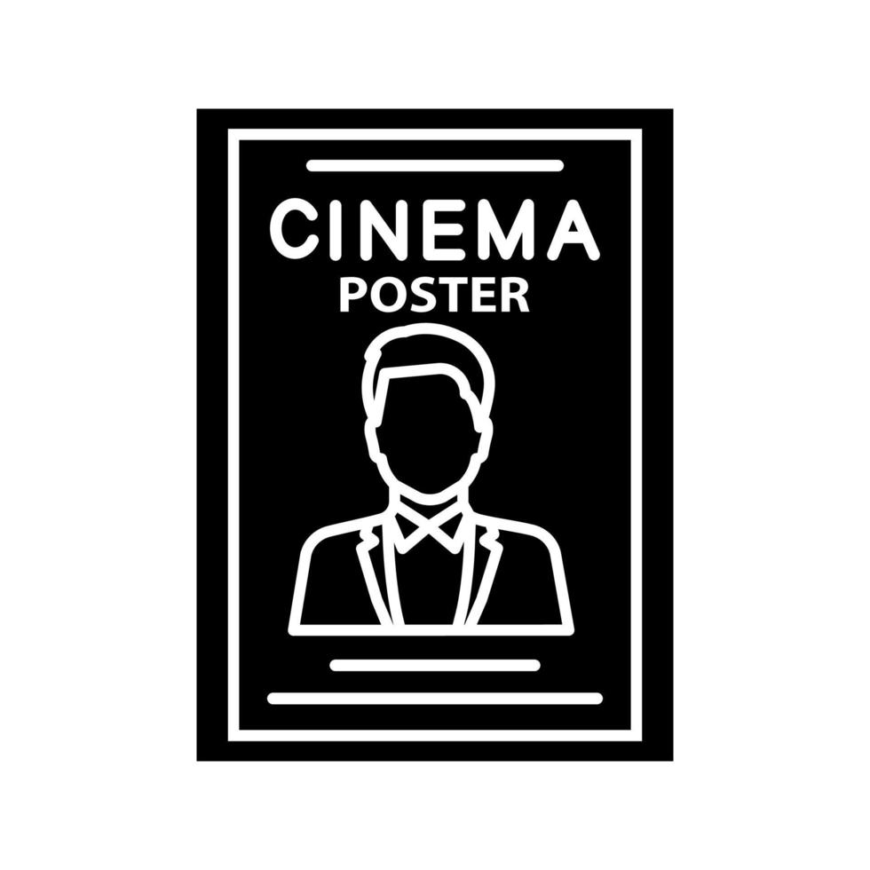 glyph-pictogram voor filmposters vector