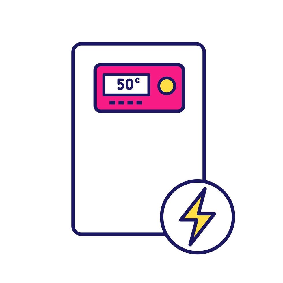 elektrische verwarmingsketel kleur icoon vector