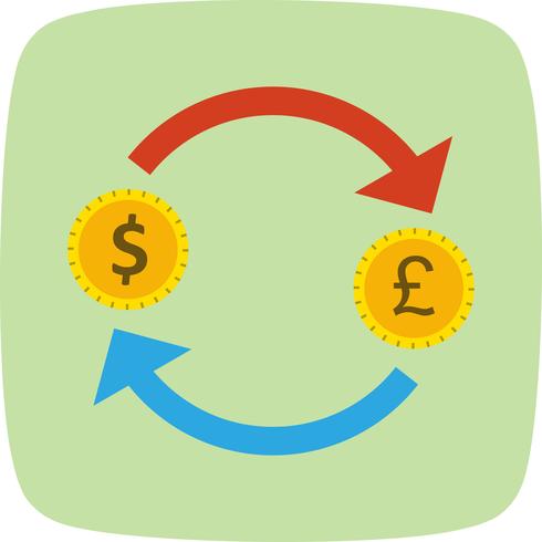 Wissel pond met Dollar Vector Icon