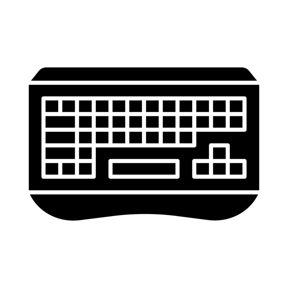 glyph-pictogram voor gaming-toetsenbord vector