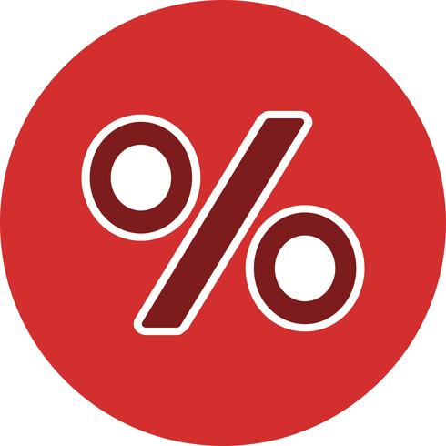 percentage vector pictogram