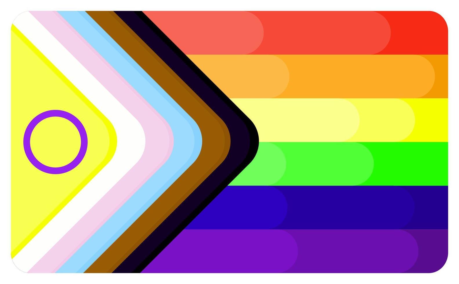 lgbt-gemeenschapsvlag met nieuwe variant. vlakke stijl vector