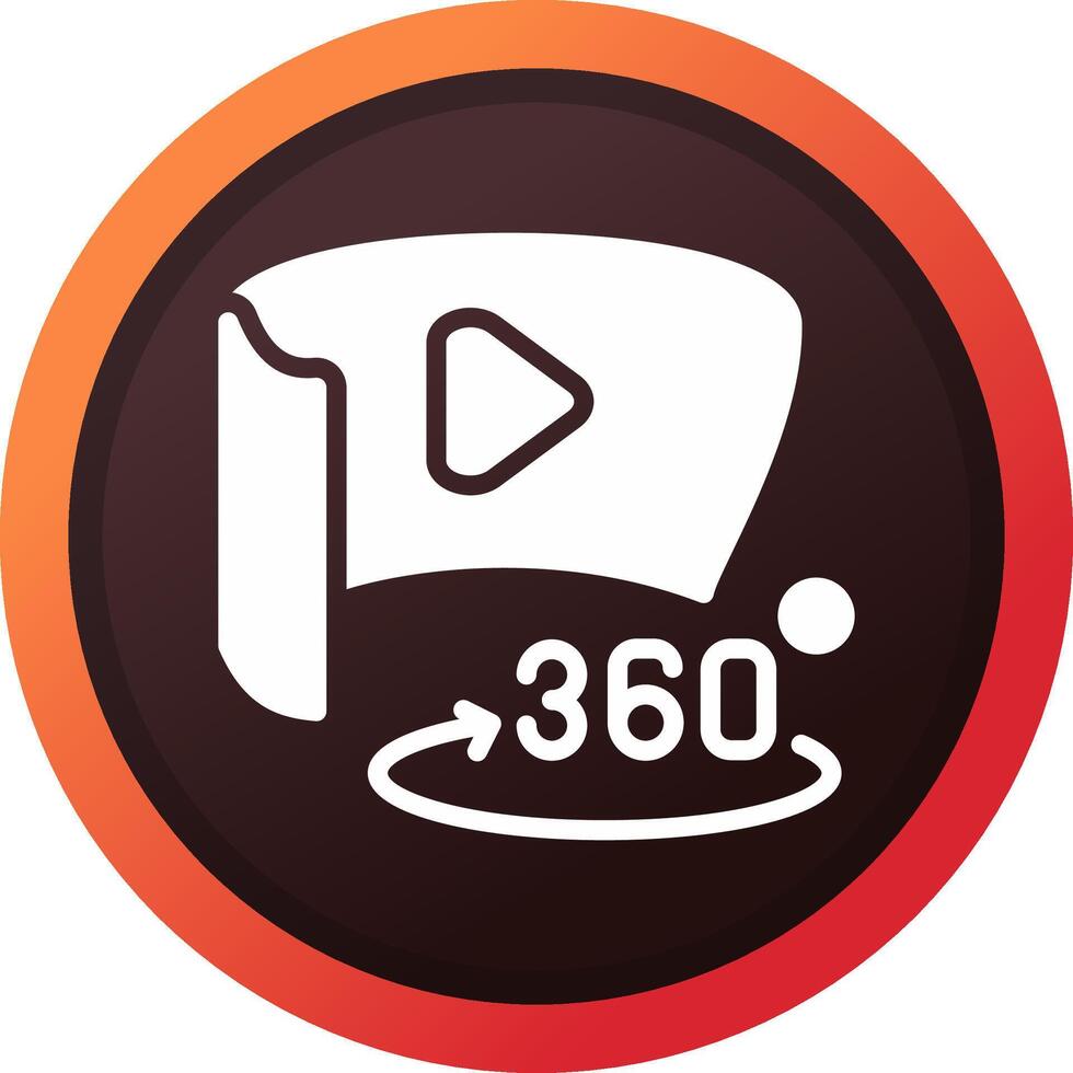 360 mate video creatief icoon ontwerp vector