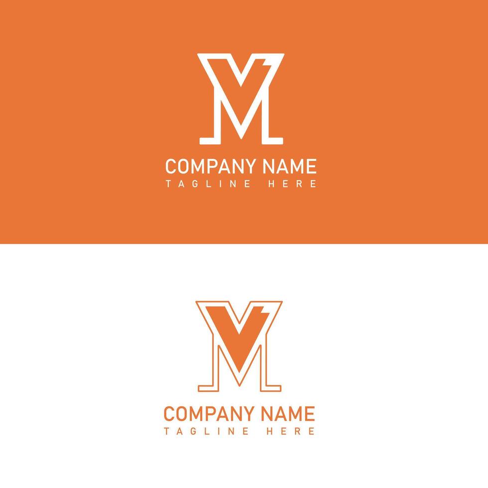 modern minimaal vector logo van brief m